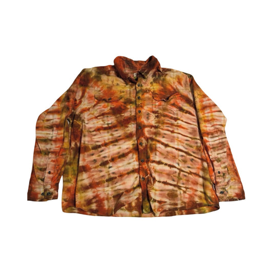 Magellan outdoors XL long sleeve button down flannel reverse dyed by air Bear wear