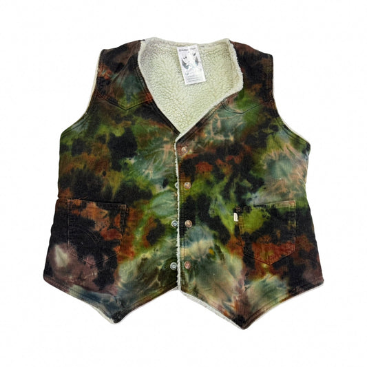 Vintage Large Levi’s vest reverse dyed by air bear wear