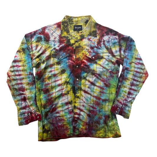 Large Wrangler long sleeve Tie-dye western ware by air bear wear